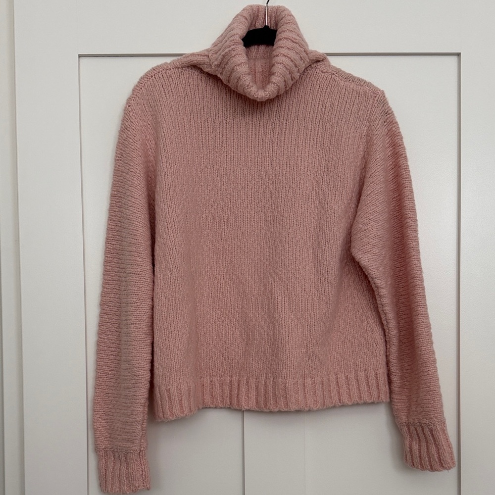 J. Crew Dusty Pink Cowl Neck Sweater